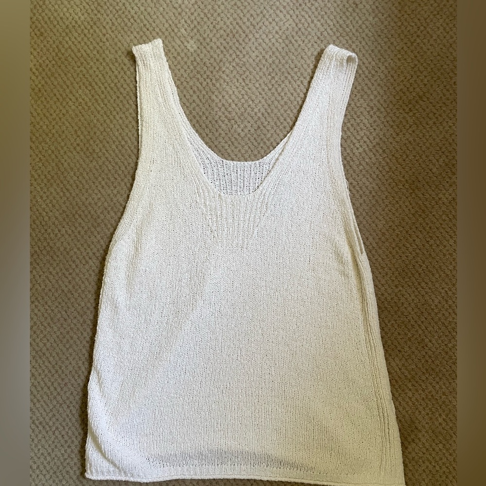 Madewell knit tank top in cream size medium.